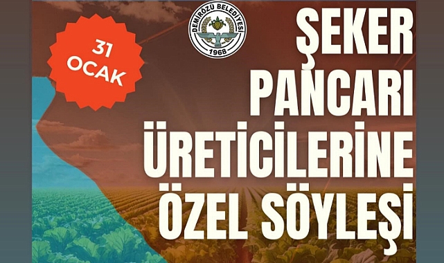 Demirözü'nde şeker pancarı üreticilerine yönelik söyleşi düzenlenecek