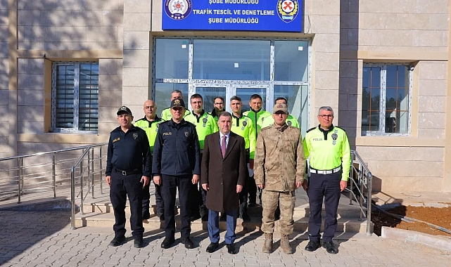 Vali Eldivan, Trafik Tescil ve Denetleme Şube Müdürlüğünün yeni binasında incelemelerde bulundu