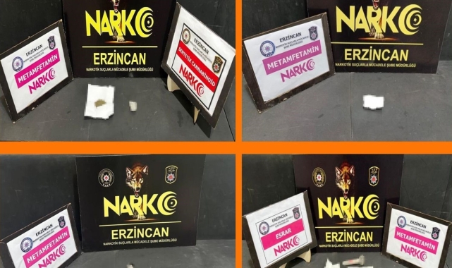 Erzincan'da 5 kişiye uyuşturucu kullanmaktan işlem yapıldı