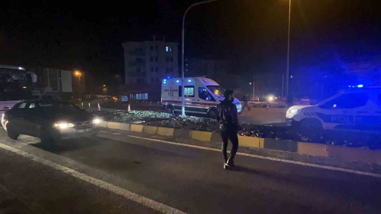 Uygulama yapan polise, araç çarptı