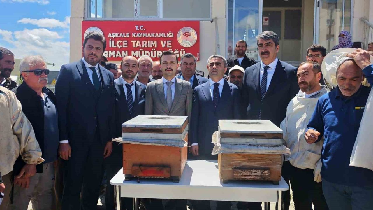 Aşkale’de arıcılığa büyük destek: 50 üreticiye hibeli kovan dağıtıldı