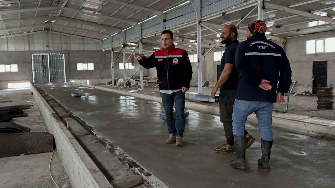 Çatıksu’da modern büyükbaş ahırı inşa ediliyor
