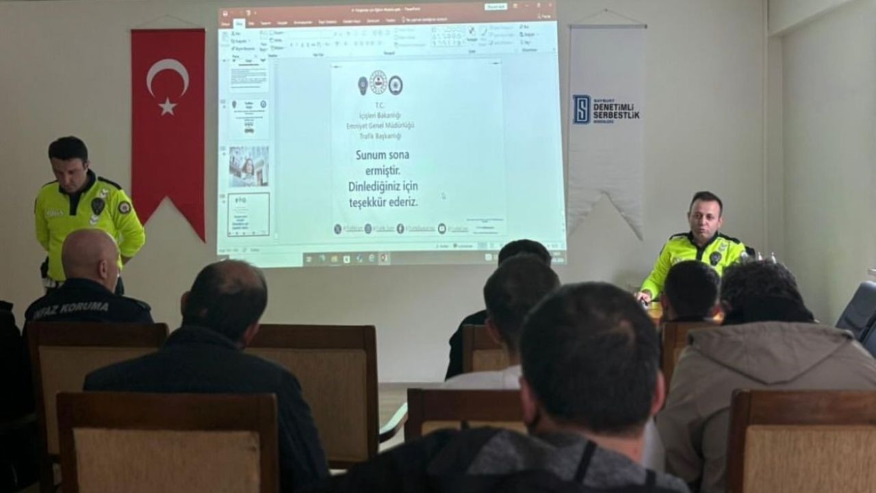 Yükümlülere trafik güvenliği eğitimi verildi
