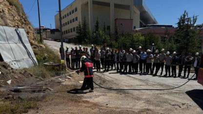 İtfaiye ekiplerinden AKSA Doğal Gaz personeline yangın eğitimi!