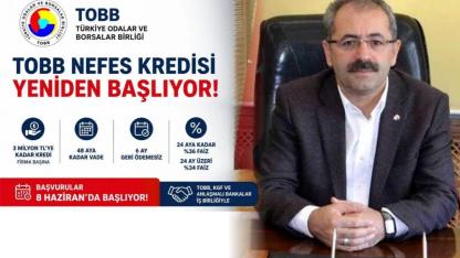 KOBİ’lere can suyu: TOBB Nefes Kredisi yeniden başlıyor!
