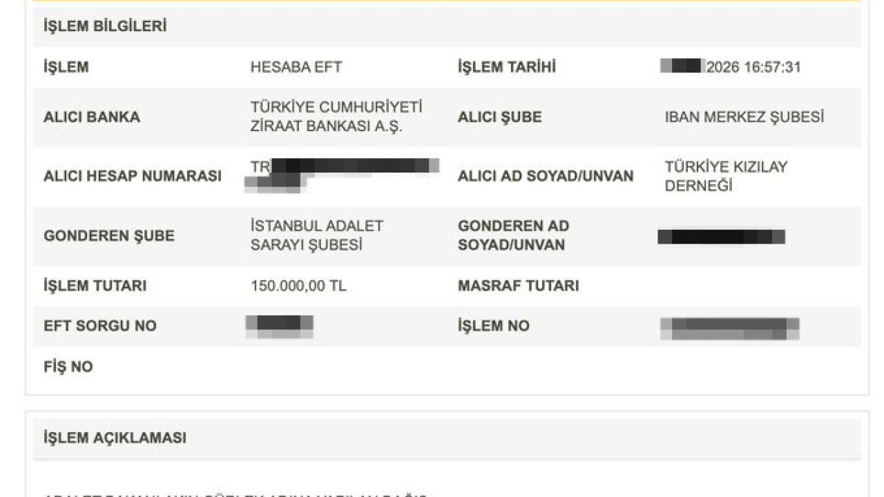 Bakan Gürlek, Kızılay’a 150 bin lira bağışladı